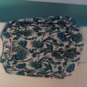 Liz Claiborne Blue and Green Patterned Top